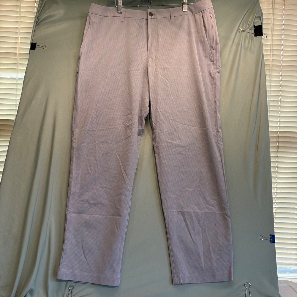 LULULEMON Commission Pant Slim Men 36 Gray Stretchy Golf Urban Comfy